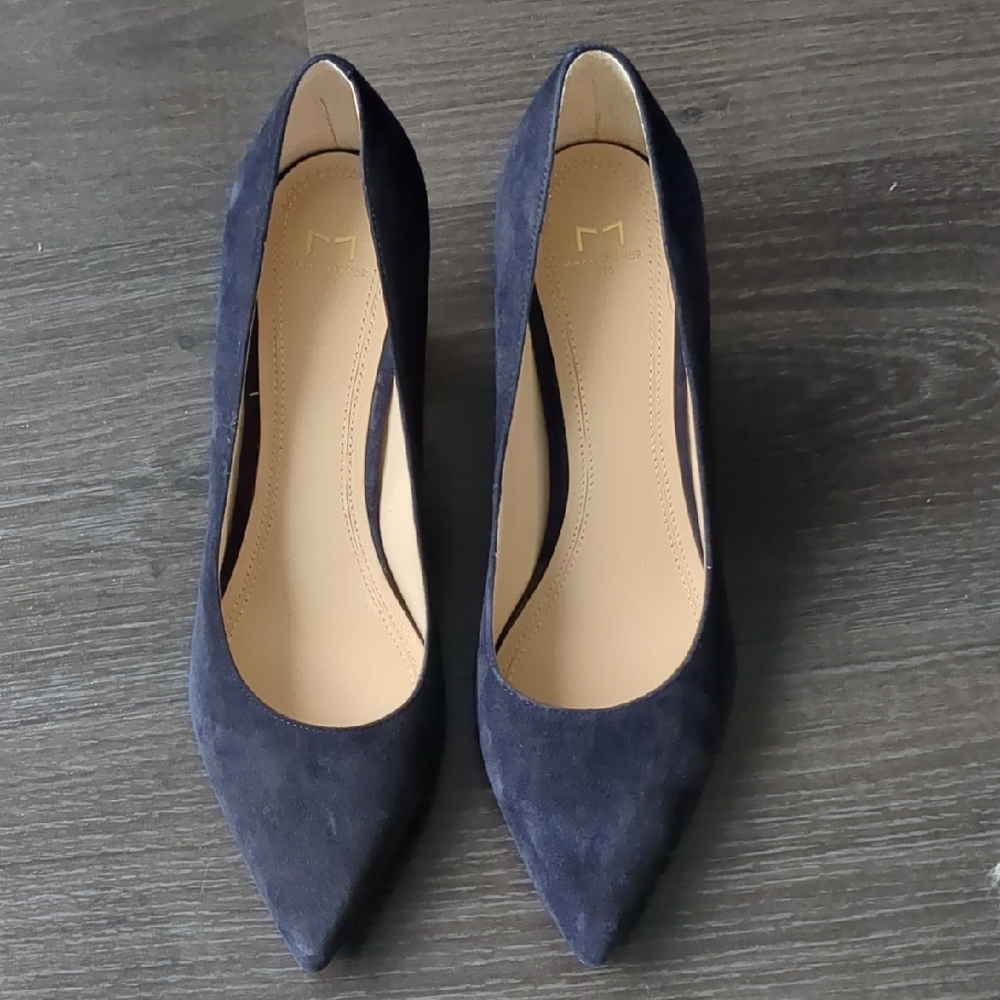Marc Fisher Navy Suede Heels